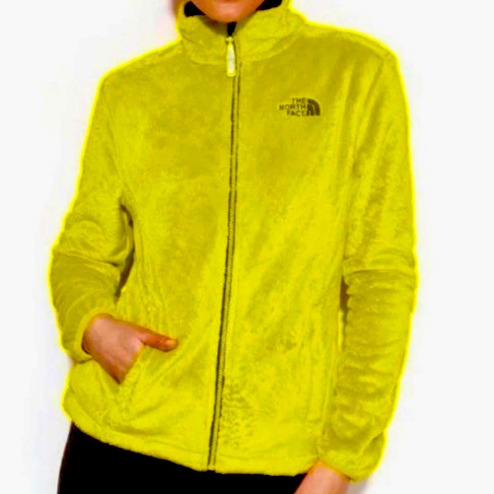 The North Face Women’s Osito Fleece Jacket Zip Up in Greenolive-Yellow Sz Small
